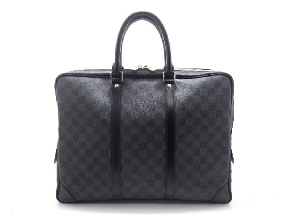 LOUIS VUITTON Port Voyage Business Bag Damier Graphite Black